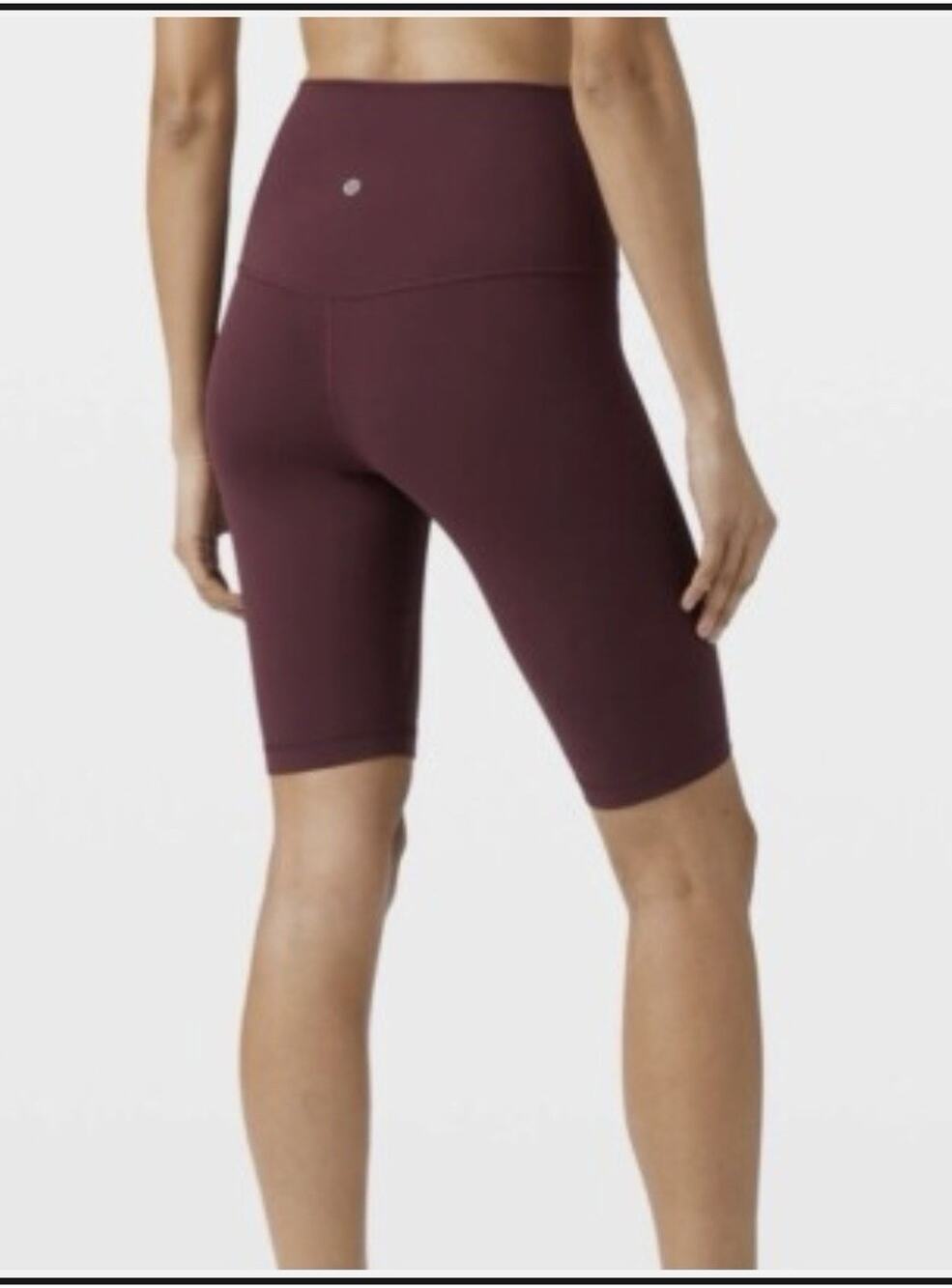 Lululemon Align Super High Rise Short 10" Inseam Cassis Wine Color sz 4